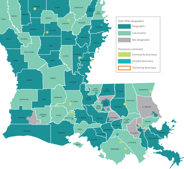 Map demonstrates opportunity for impact in Louisiana